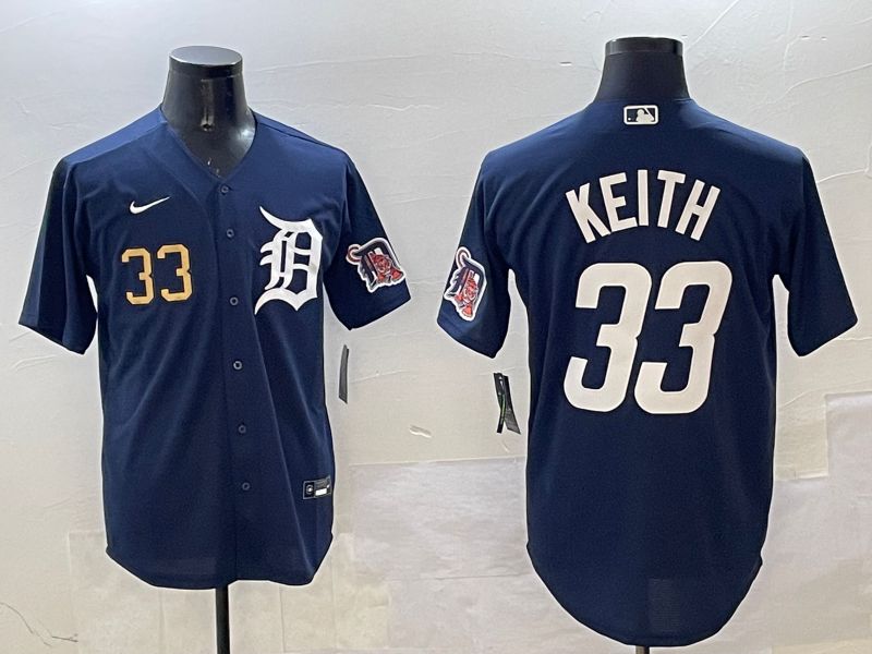 Men Detroit Tigers #33 Keith Drak Blue Game 2025 Nike MLB Jersey style 5